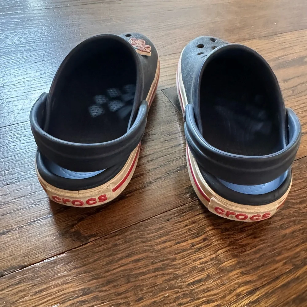 Crocs Kids Navy Clogs with Bear Charm